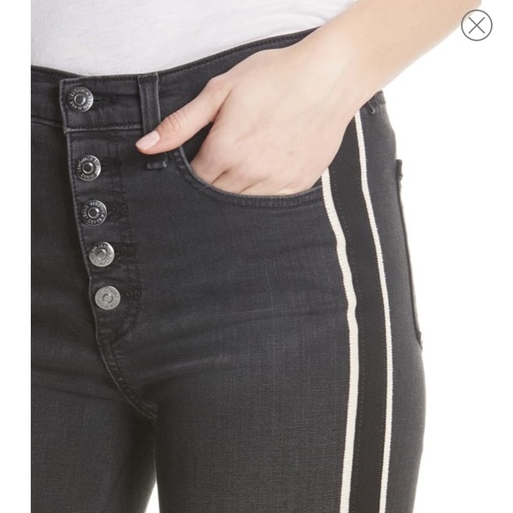 Veronica Beard Carly Side Stripe Crop Flare Jeans Size 26 - Picture 4 of 8